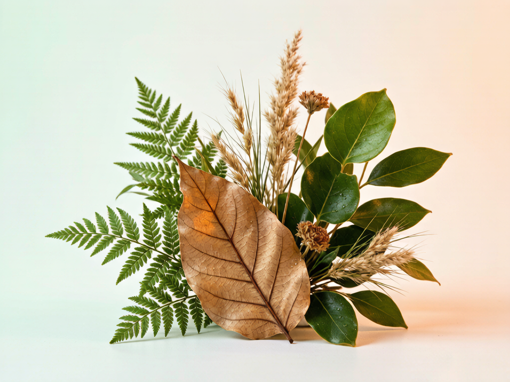 Natural botanical wellness concept